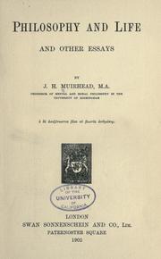 Cover of Philosophy and life by John H. Muirhead