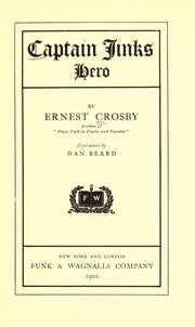 Cover of Captain Jinks, hero by Ernest Howard Crosby