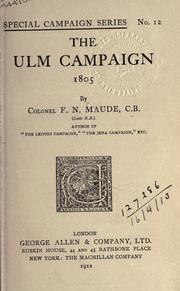 Front cover of The Ulm campaign, 1805 by F. N. Maude
