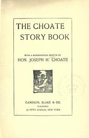 Cover of The Choate story book by Joseph Hodges Choate