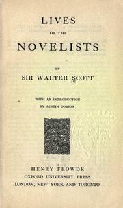 Front cover of The lives of the novelists by Sir Walter Scott