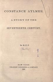 Cover of Constance Aylmar by H. F. Parker