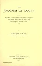 Front cover of The progress of dogma by James Orr