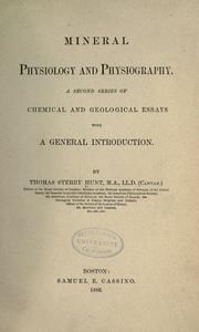 Front cover of Mineral physiology and physiography by Thomas Sterry Hunt