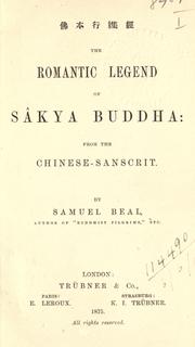 Front cover of The romantic legend of Sâkya Buddha by Samuel Beal