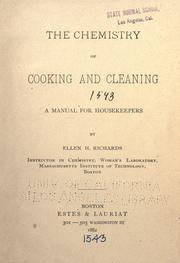 Front cover of The chemistry of cooking and cleaning by Ellen Henrietta Richards