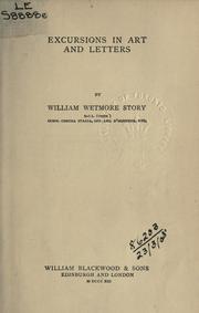 Front cover of Excursions in art and letters by William Wetmore Story