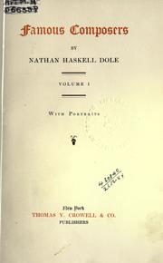 Front cover of Score of famous composers by Dole, Nathan Haskell