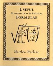 Front cover of Useful Mathematical and Physical Formulae by Matthew Watkins
