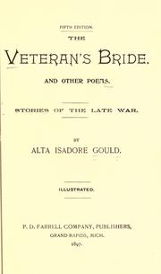 Front cover of The veteran's bride and other poems by Alta Isadore Gould