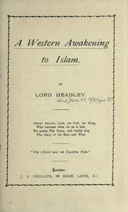 Cover of A western awakening to Islam by Headley, Rowland George Allanson-Winn Baron