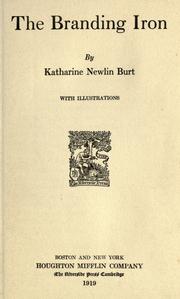 Cover of The Branding Iron by Katharine Newlin Burt