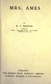 Cover of Mrs. Ames by E. F. Benson