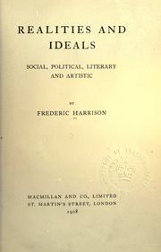 Cover of Realities and ideals by Frederic Harrison