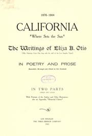 Front cover of California "where sets the sun", 1876-1904 by Eliza A. Otis