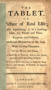Front cover of The tablet, or picture of real life by Peter Shaw