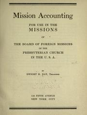 Front cover of Mission accounting by Dwight Huntington Day