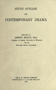 Cover of Study outline on contemporary drama, prepared by Arthur Beatty .. by Beatty, Arthur