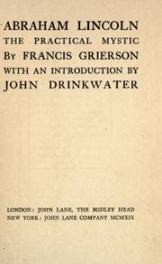 Front cover of Abraham Lincoln by Francis Grierson