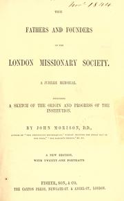 Front cover of The fathers and founders of the London Missionary Society by Morison, John