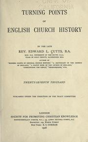 Front cover of Turning points of English church history by Cutts, Edward Lewes