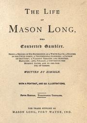 Front cover of The life of Mason Long by Long, Mason