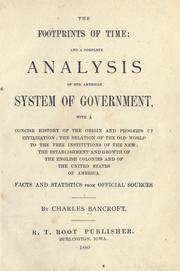Front cover of The footprints of time by Charles Bancroft