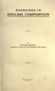 Front cover of Exercises in English composition by William F. Mozier