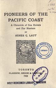 Front cover of Pioneers of the Pacific coast by Agnes C. Laut