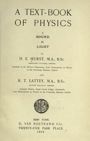 Cover of A text-book of physics by H. E. Hurst