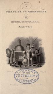 Front cover of Treatise on chemistry by Michael Donovan