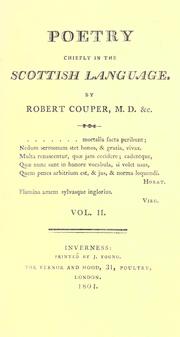 Front cover of Poetry chiefly in the Scottish language by Robert Couper
