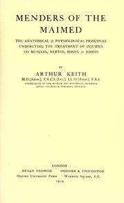 Cover of Menders of the maimed by Keith, Arthur Sir