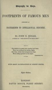 Front cover of Footprints of famous men by John G. Edgar