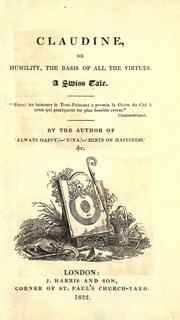 Front cover of Claudine, or, Humility, the basis of all the virtues by Maria Elizabeth Budden