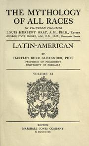 Cover of Latin-American mythology. by Hartley Burr Alexander