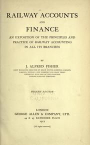 Front cover of Railway accounts and finance by Joseph Alfred Fisher