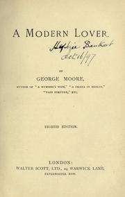 Cover of A modern lover by George Moore