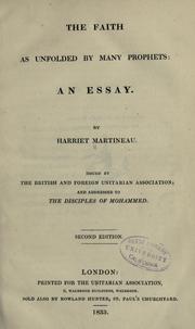 Front cover of The faith as unfolded by many prophets by Harriet Martineau