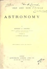 Front cover of Old and new astronomy by Richard A. Proctor