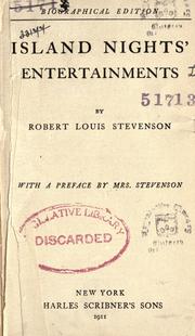 Front cover of Island nights' entertainments by Robert Louis Stevenson