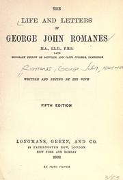Front cover of The life and letters of George John Romanes by George John Romanes