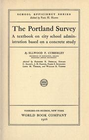 Front cover of The Portland survey by Cubberley, Ellwood Patterson