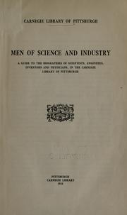 Cover of Men of science and industry by Carnegie Library of Pittsburgh