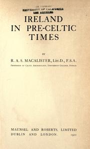 Front cover of Ireland in pre-Celtic times by Robert Alexander Stewart Macalister