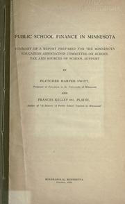 Cover of Public school finance in Minnesota by Fletcher Harper Swift