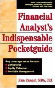 Cover of Financial Analyst's Indispensible Pocket Guide by Ram Ramesh