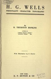 Cover of H. G. Wells: personality, character, topography by R. Thurston Hopkins