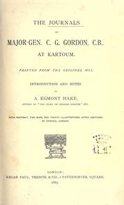 Front cover of The journals of Major-Gen. C.G. Gordon, C.B., at Kartoum by Charles George Gordon