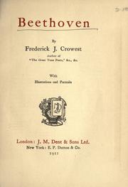 Cover of Beethoven by Frederick James Crowest